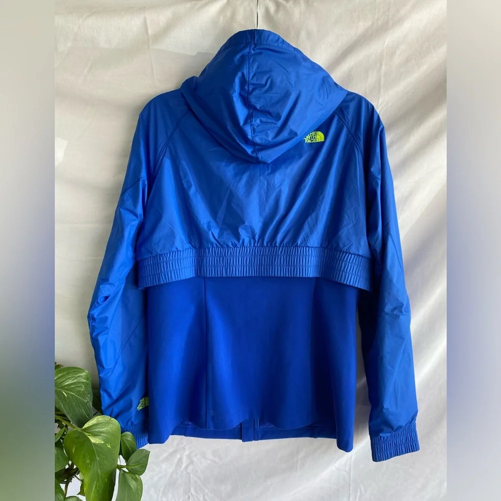 The North Face Womens Jacket Coat Blue Yellow Trim Large - Picture 2 of 8
